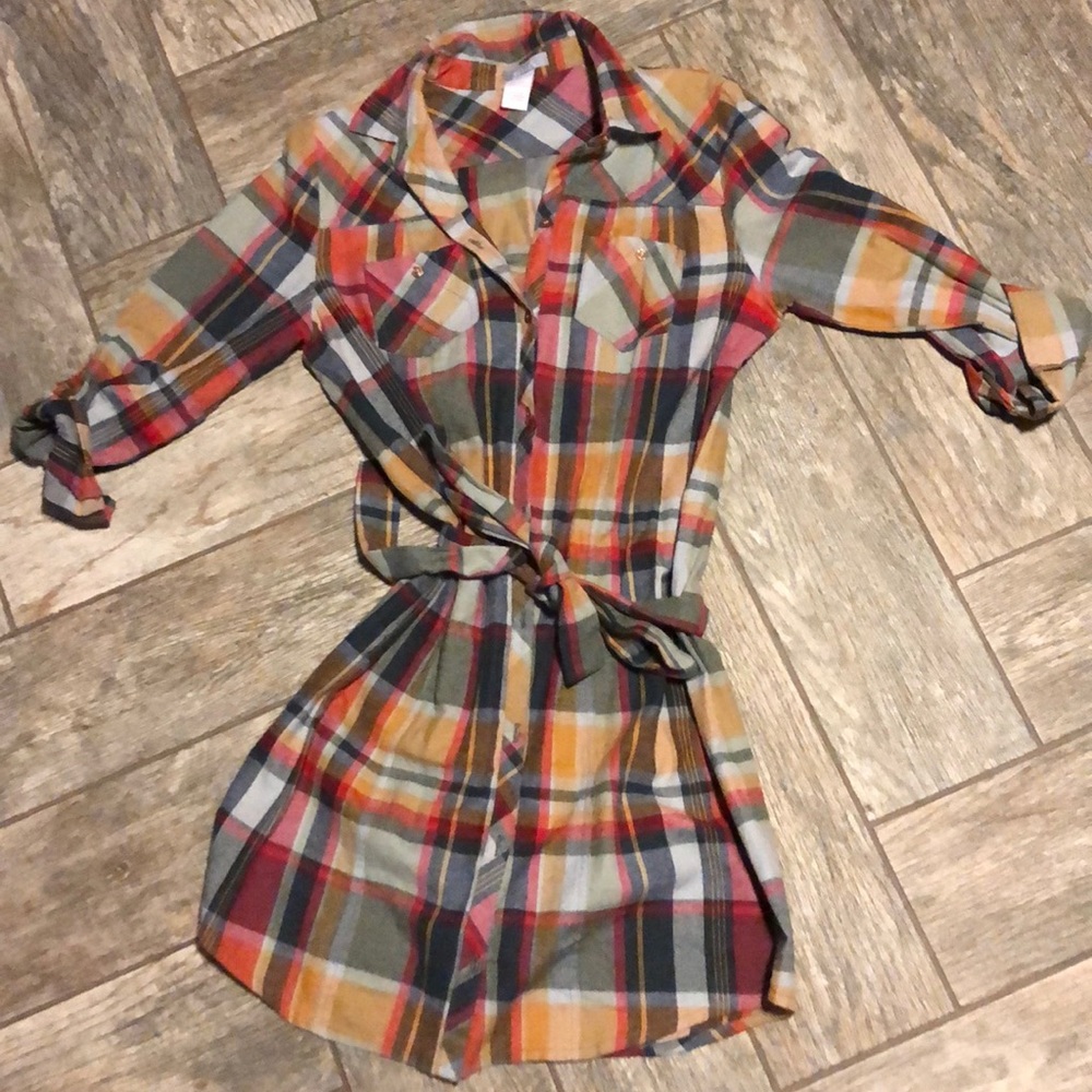 Flannel Dress with belt